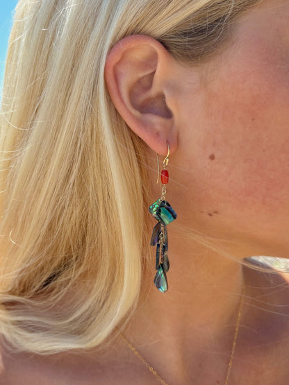 Abalone Cluster Earrings