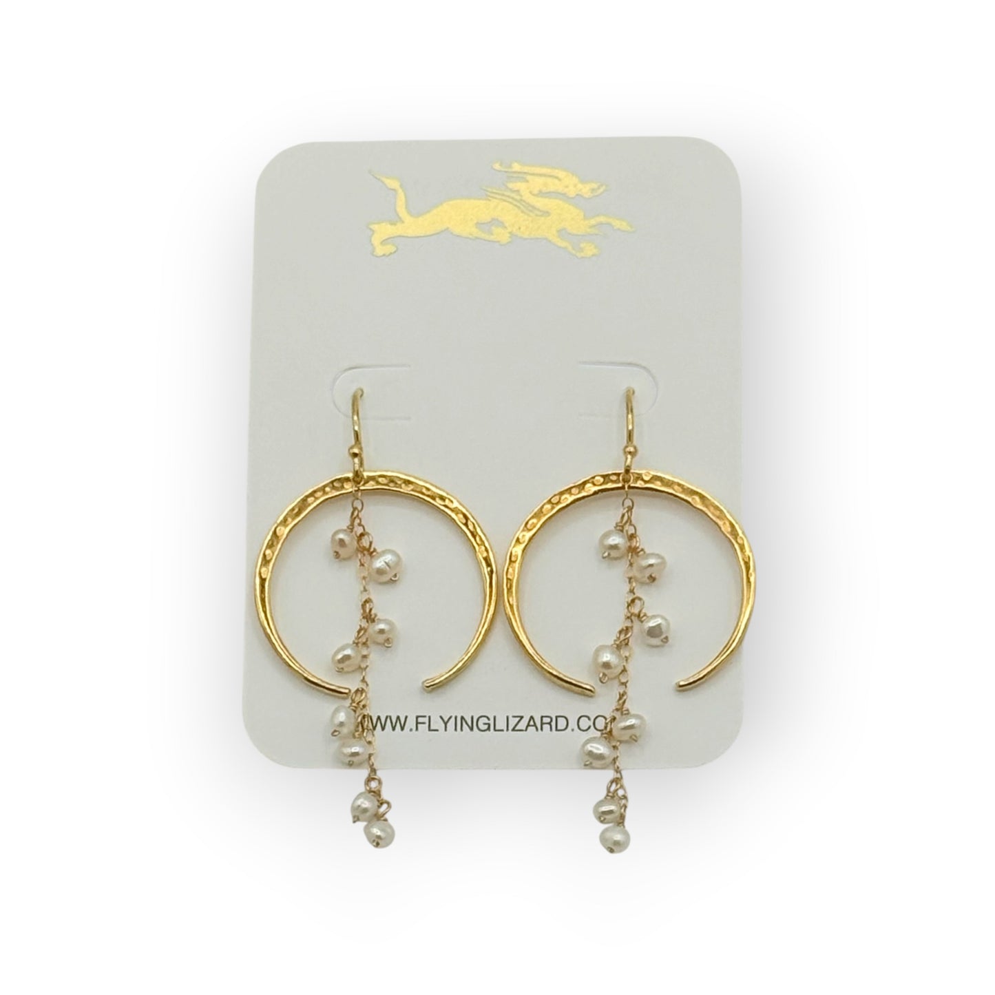 Rain Chain Gold Earrings