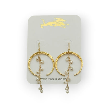 Rain Chain Gold Earrings