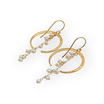Rain Chain Gold Earrings