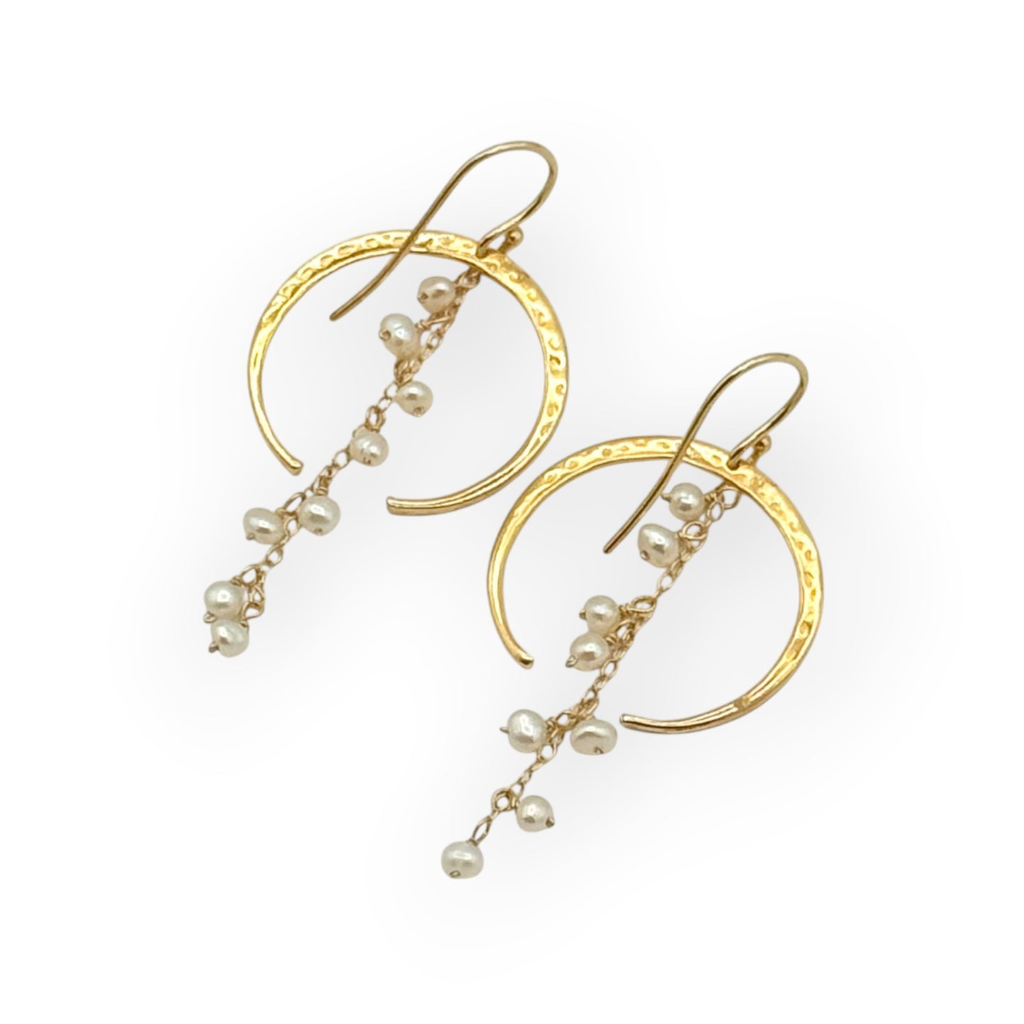 Rain Chain Gold Earrings