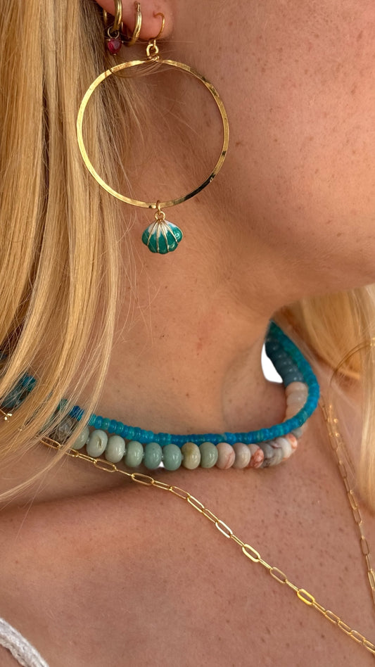 Baby Shell Hoops