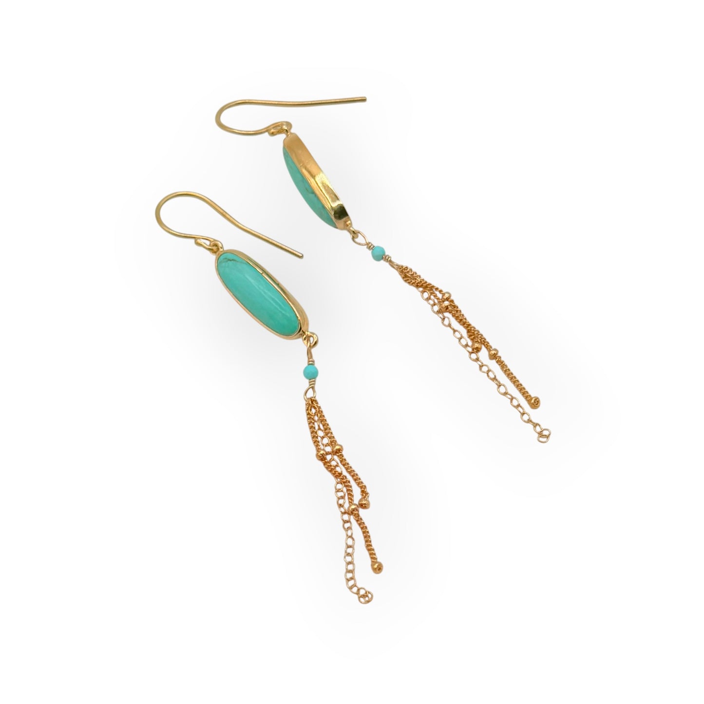 Turquoise Tide Chain Earrings