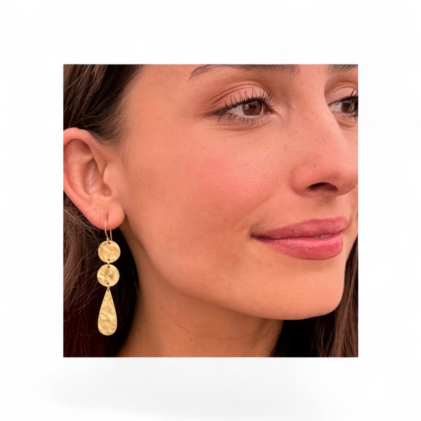 Sunlit Hammered Gold Earrings