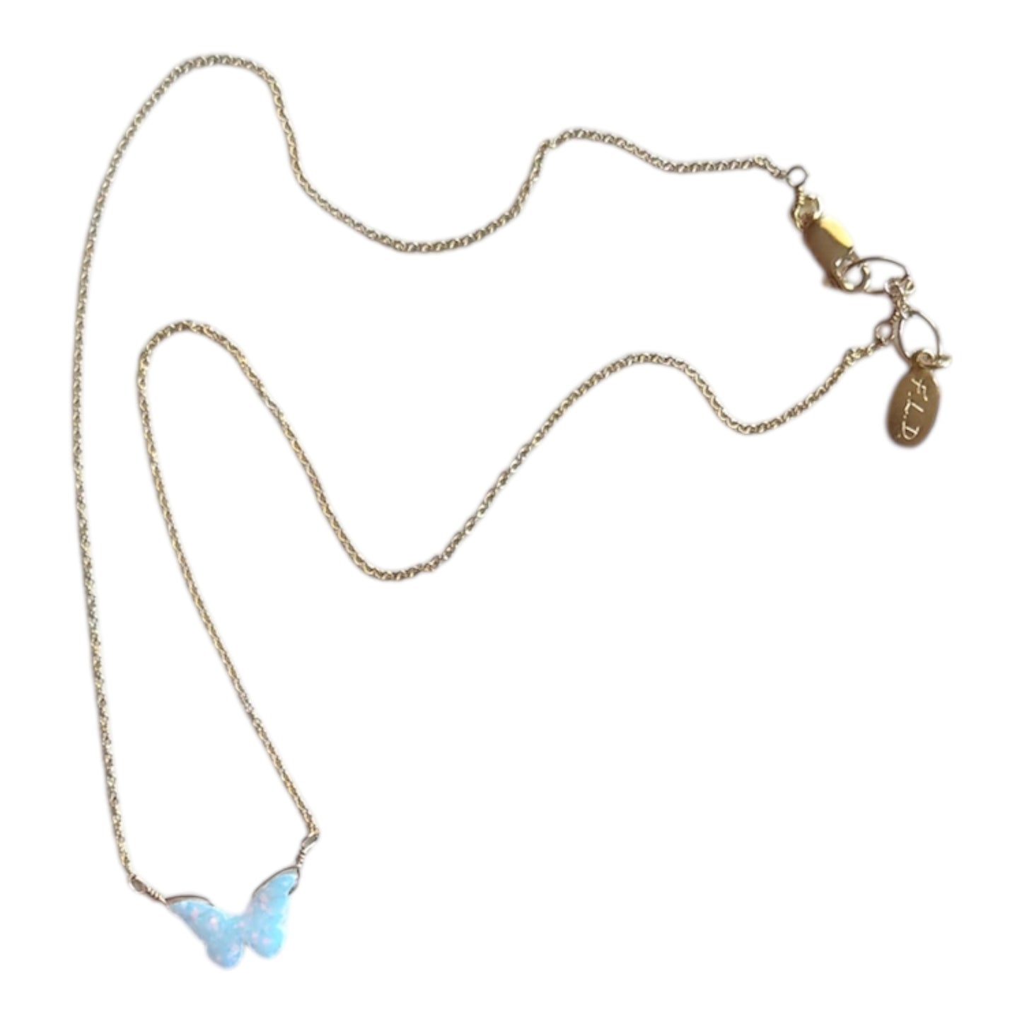 Baby Opal Butterfly Necklace