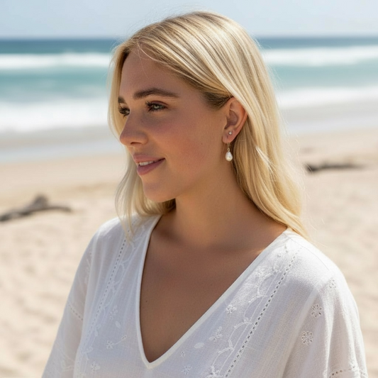 Simple Baroque Pearl Earrings