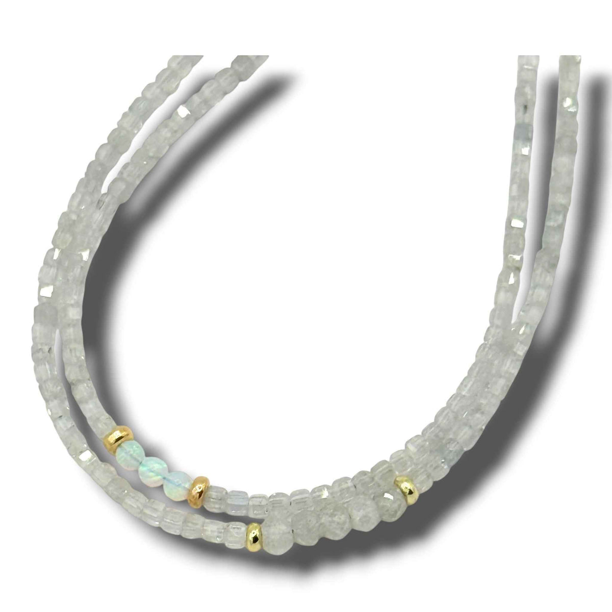 Natural Gray Zircon Adjustable Choker Necklace