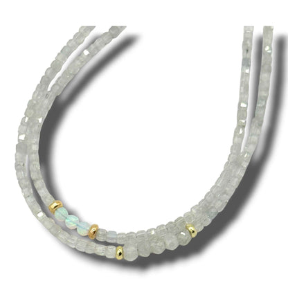 Natural Gray Zircon Adjustable Choker Necklace