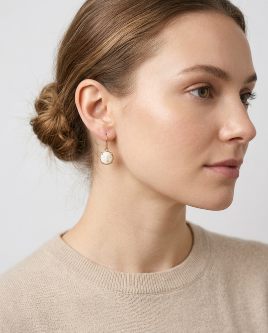 Small Moon Face Earrings