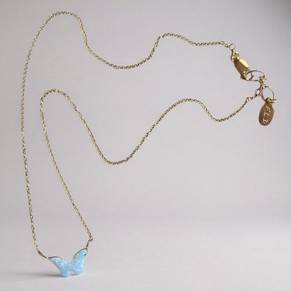 Opal Butterfly Necklace