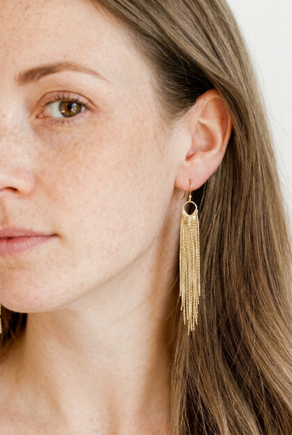 Gold Rush Fringe Earrings