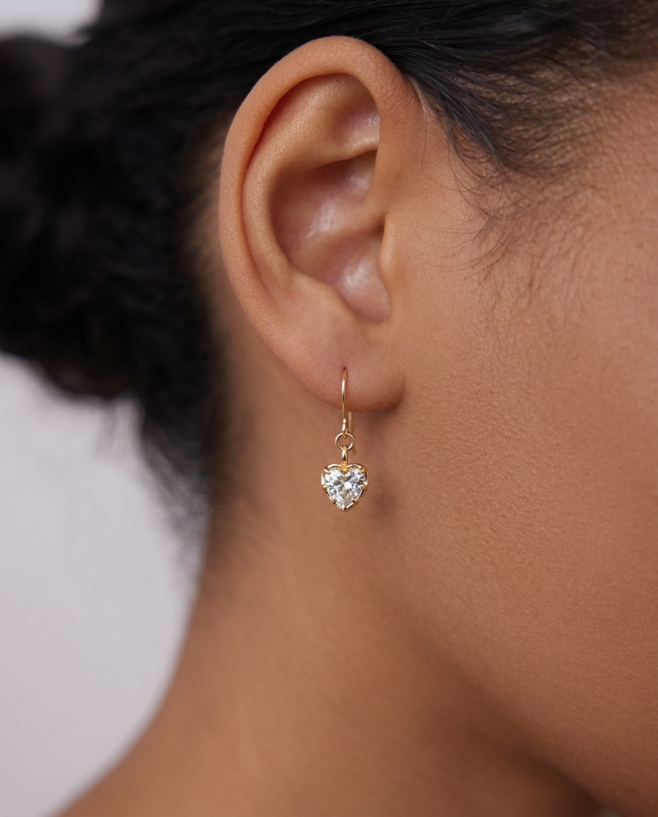 Love & Light Zircon Drop Earrings – Pear or Heart Shape