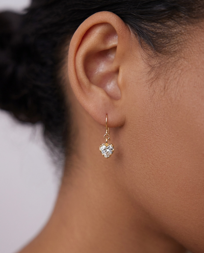 Love & Light Zircon Drop Earrings – Pear or Heart Shape