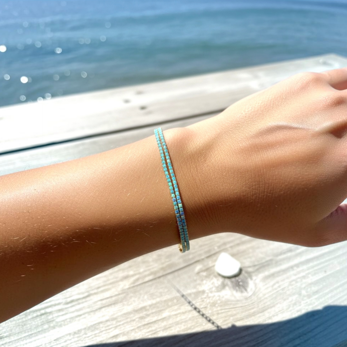 Blue Fire Opal Bracelet