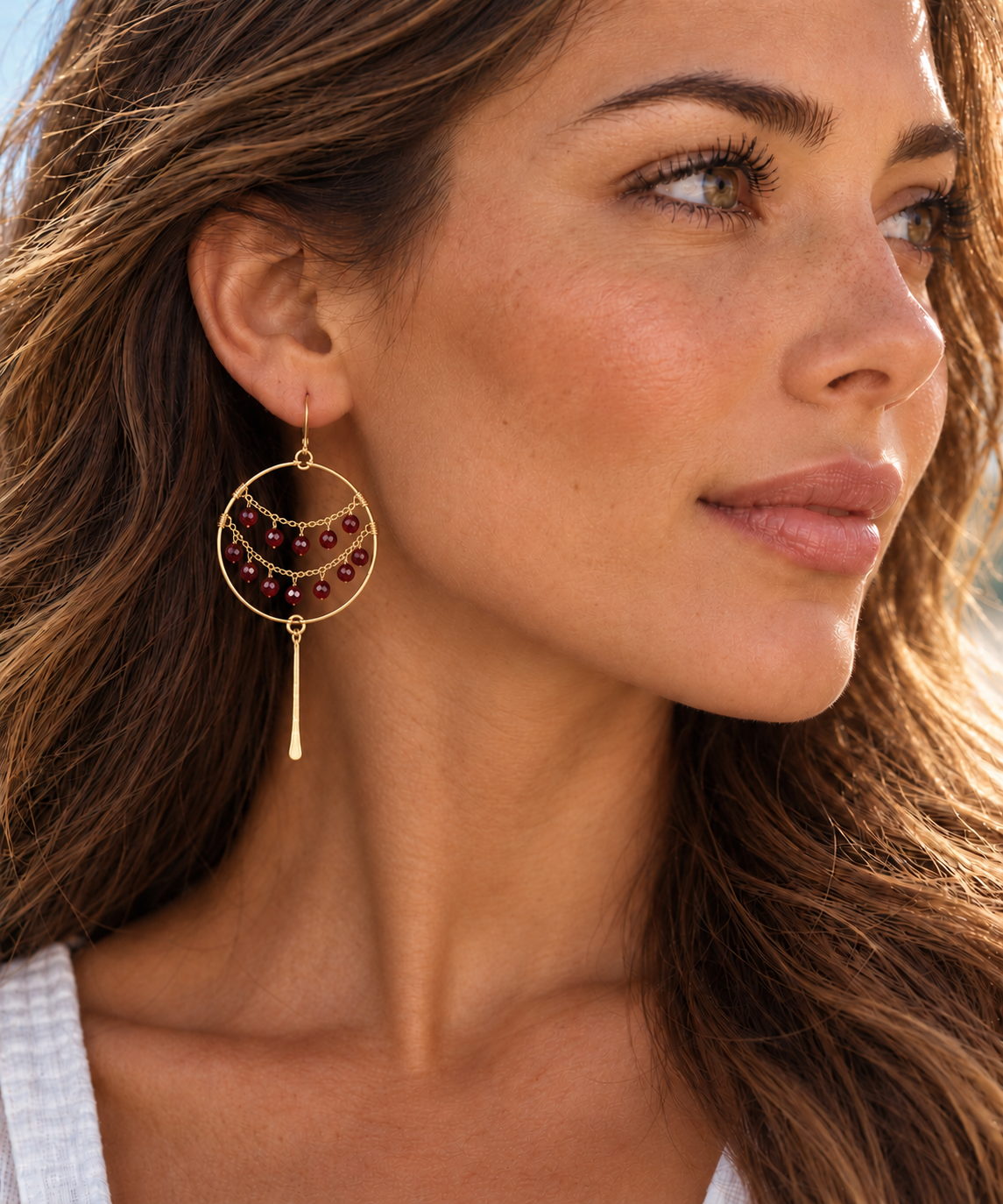 Flying V Ranch Lace Gemstone Earrings