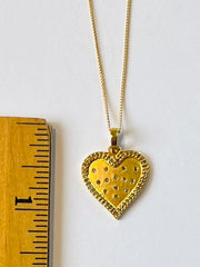 Rose Cut Diamond Heart Necklace