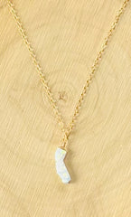California Opal Gold Necklace