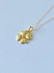 Diamond Clover Gold Necklace