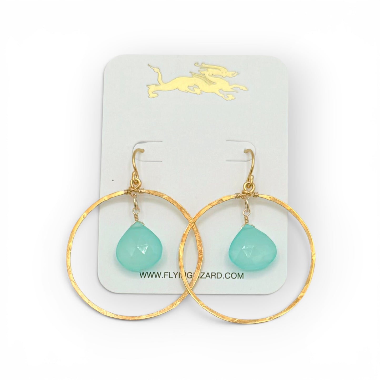 Encased Pearl & Gem Drop Hoops