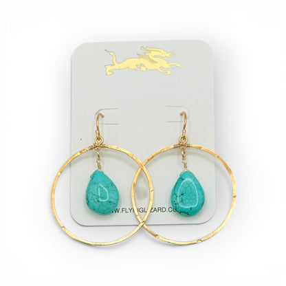 Encased Pearl & Gem Drop Hoops