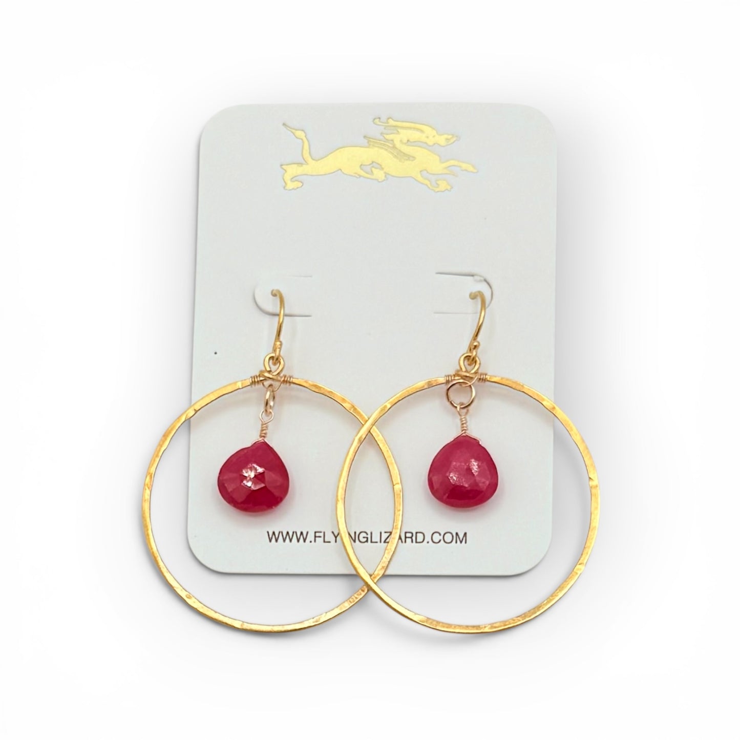 Encased Pearl & Gem Drop Hoops