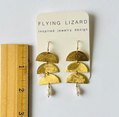 Moon Phase Pearl Earrings