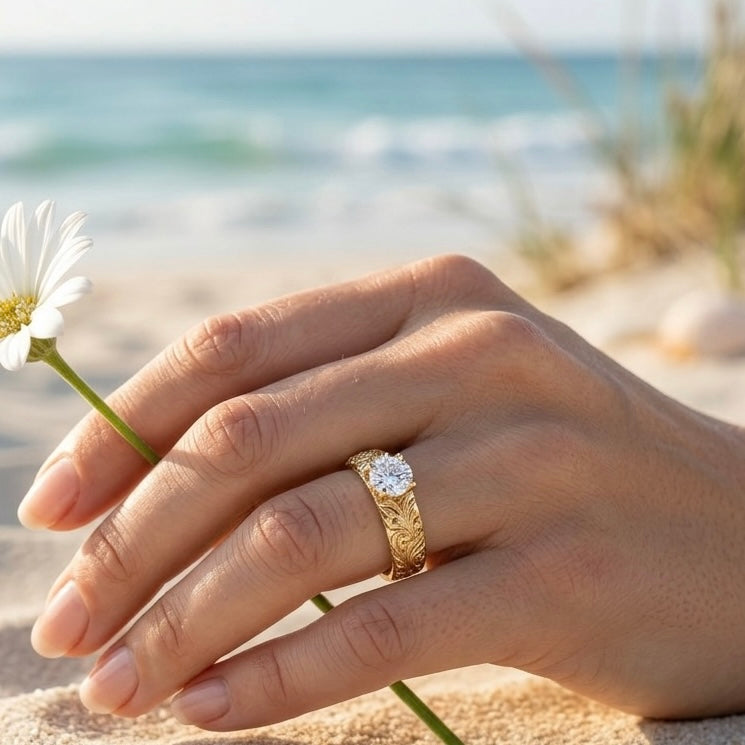 Seascape Gold Ring