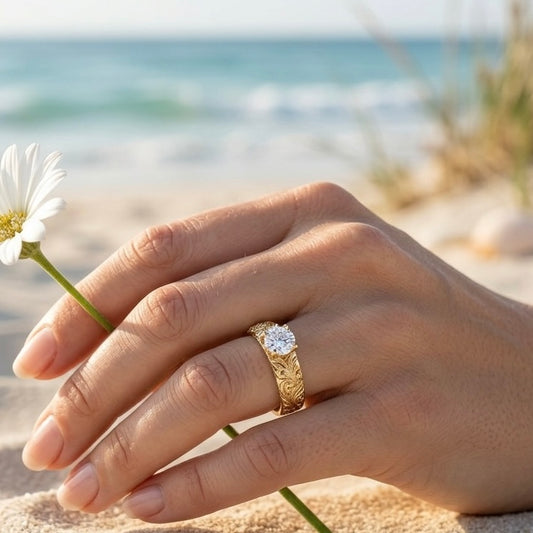 Seascape Gold Ring