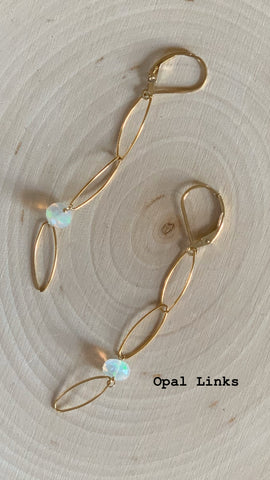 Opal Links Earrings