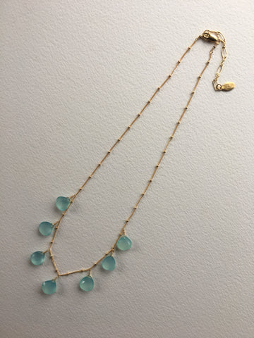Aqua bleu necklace