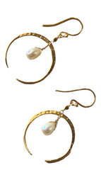Crescent & Stone Earrings