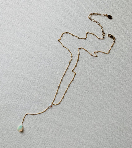 The Natasha Opal Y Necklace