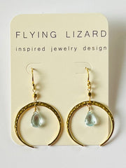 Crescent & Stone Earrings