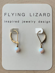 Round Opal earrings